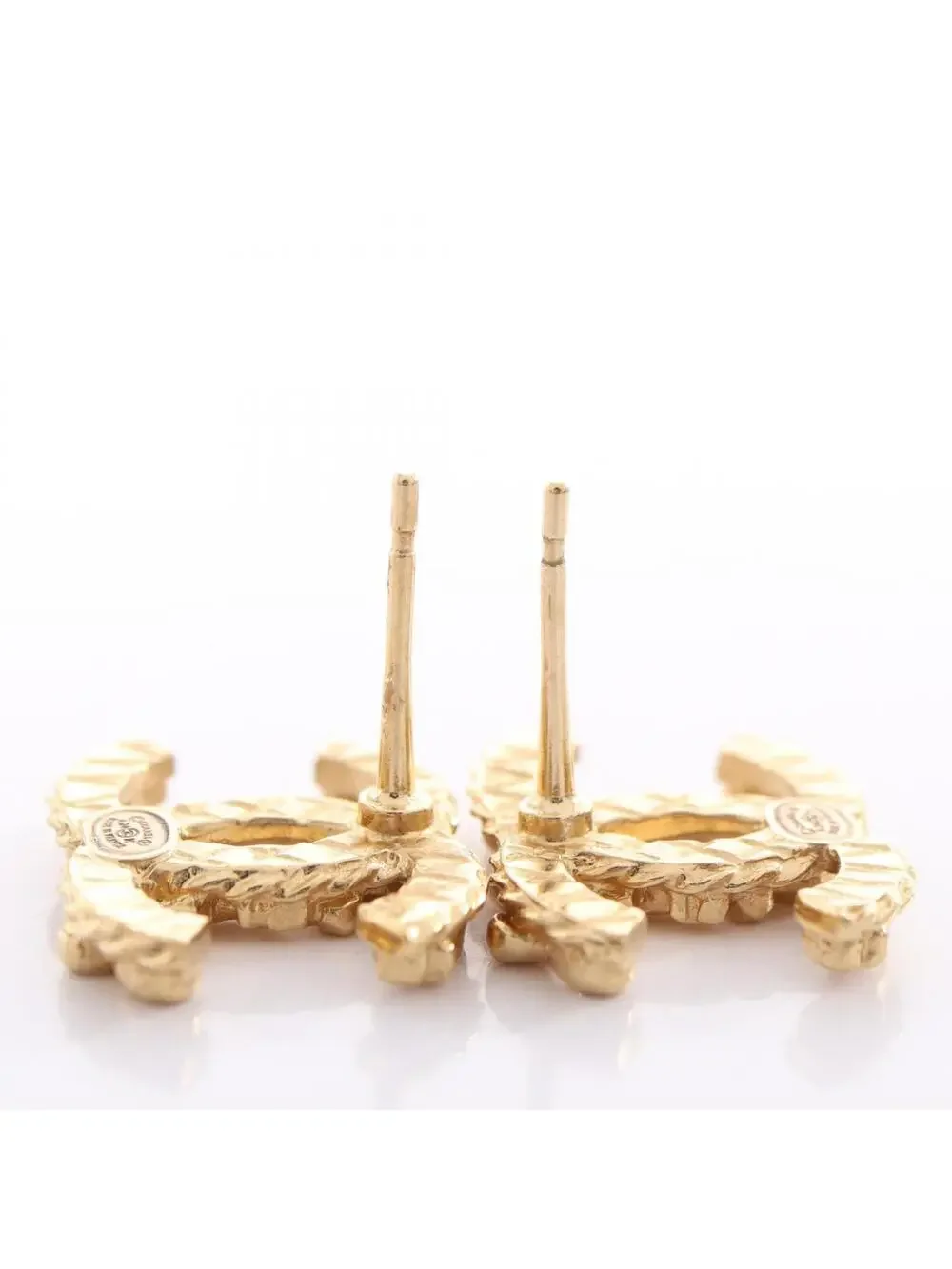 Chanel Cc Logo Earrings Metal Gold-Tone #327448C12B